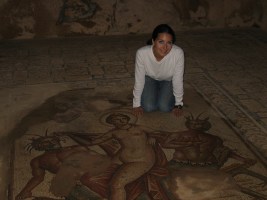 Mosaic floor at Roman city of Bulla Regia