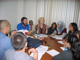 Round table cross-cultural discussion in Tunis
